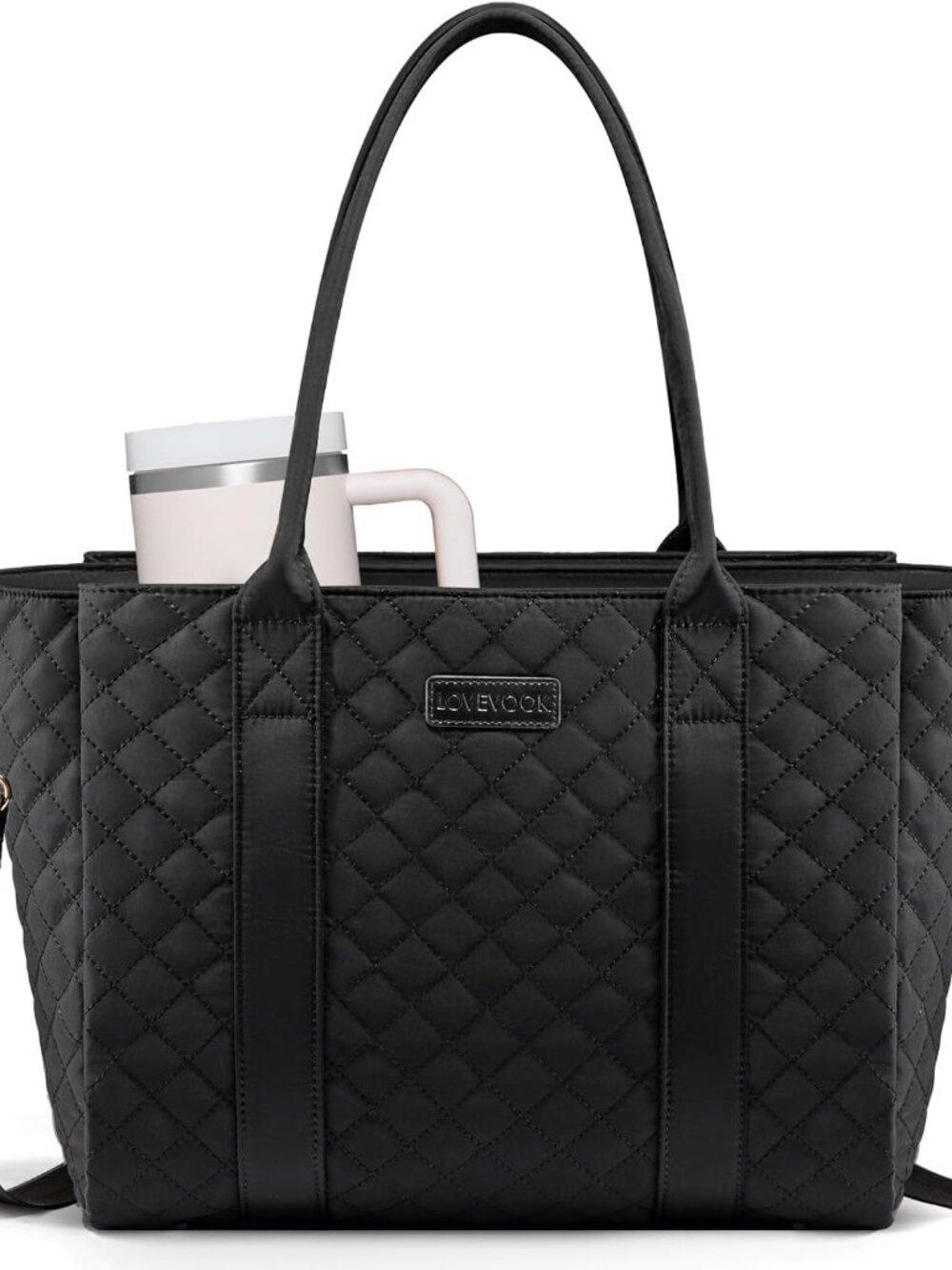 Teacher Tote Bag for Women, Quilted Work Tote Nurse Laptop Bag, Large Computer S